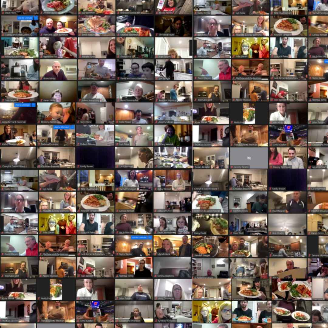Screenshot of Zoom - Virtual Dinner Guests 2024