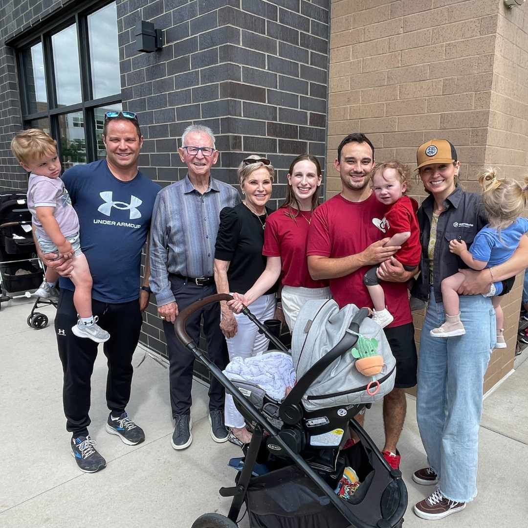 group of families at event