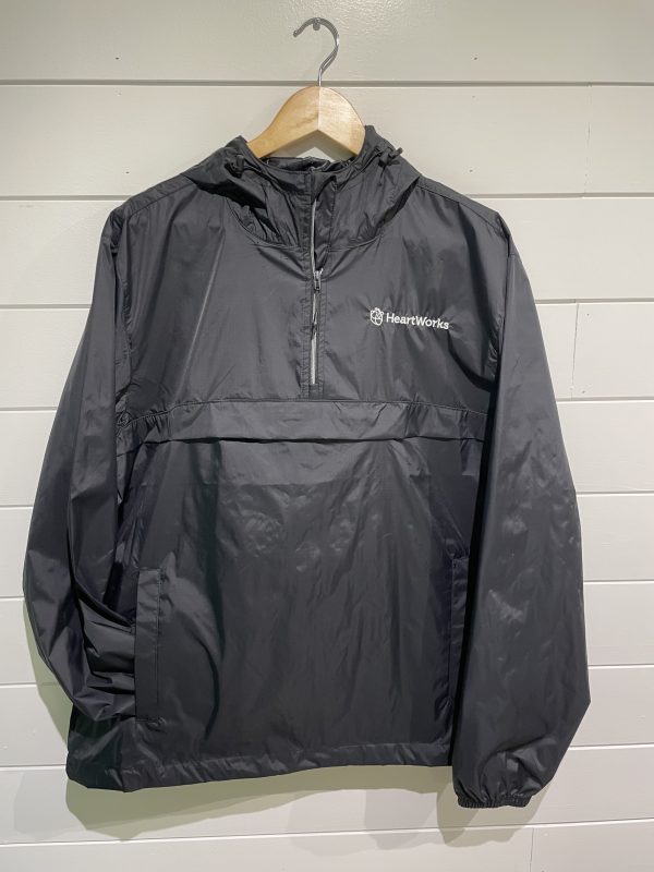 black windbreaker