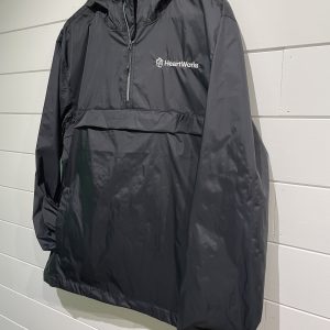 black windbreaker