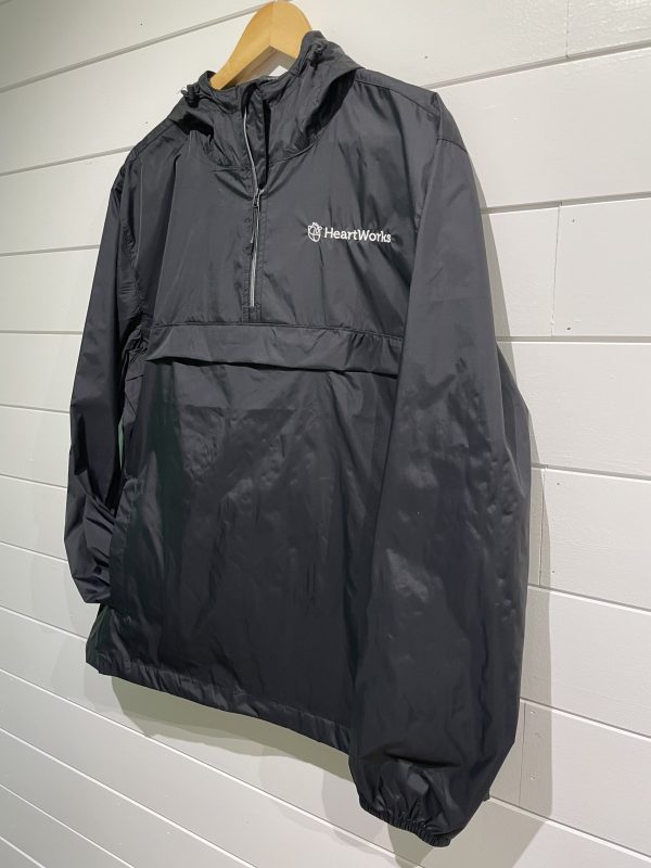 black windbreaker