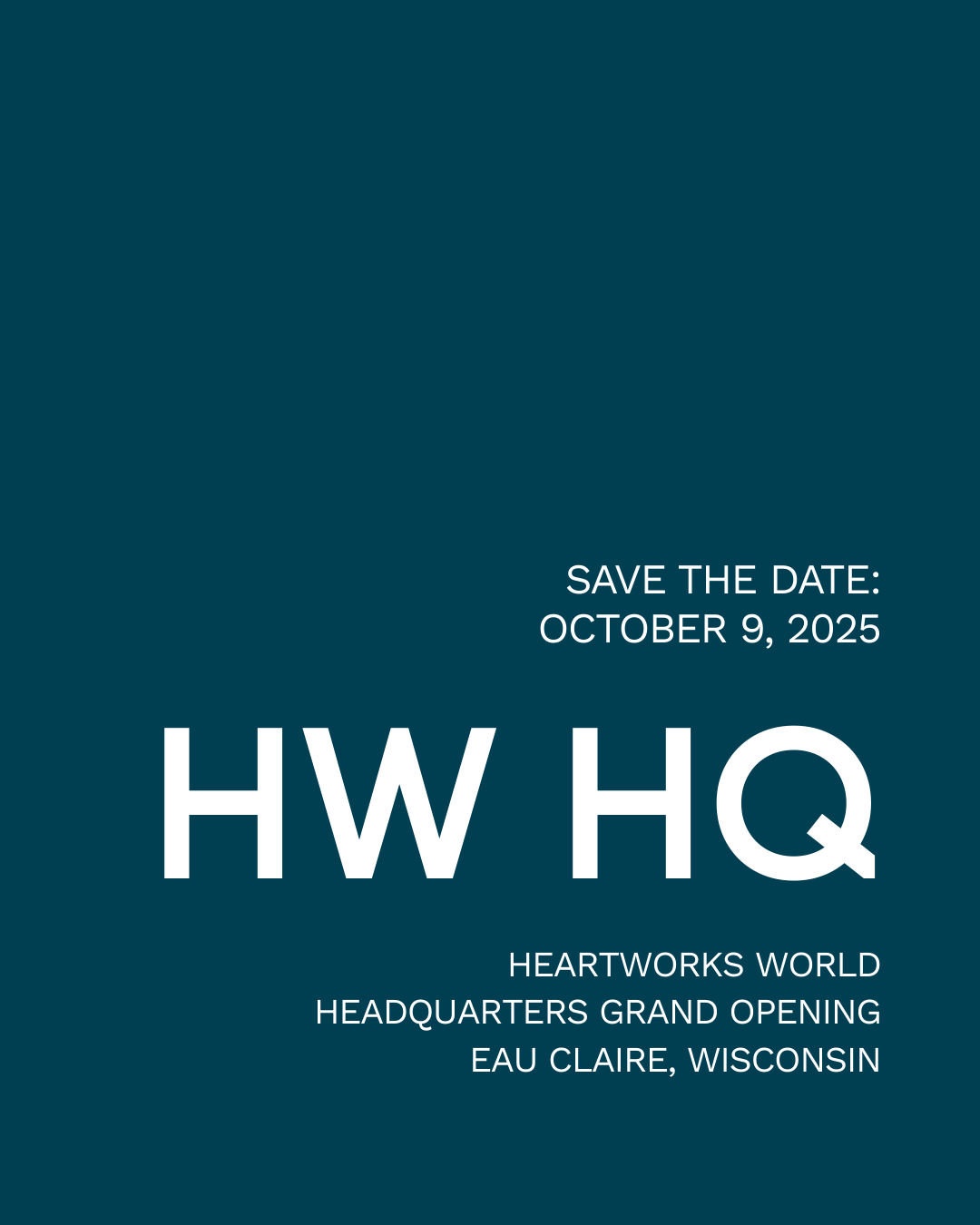 2 Invitation to HeartWorks grand opening on october 9 in eau claire, WI