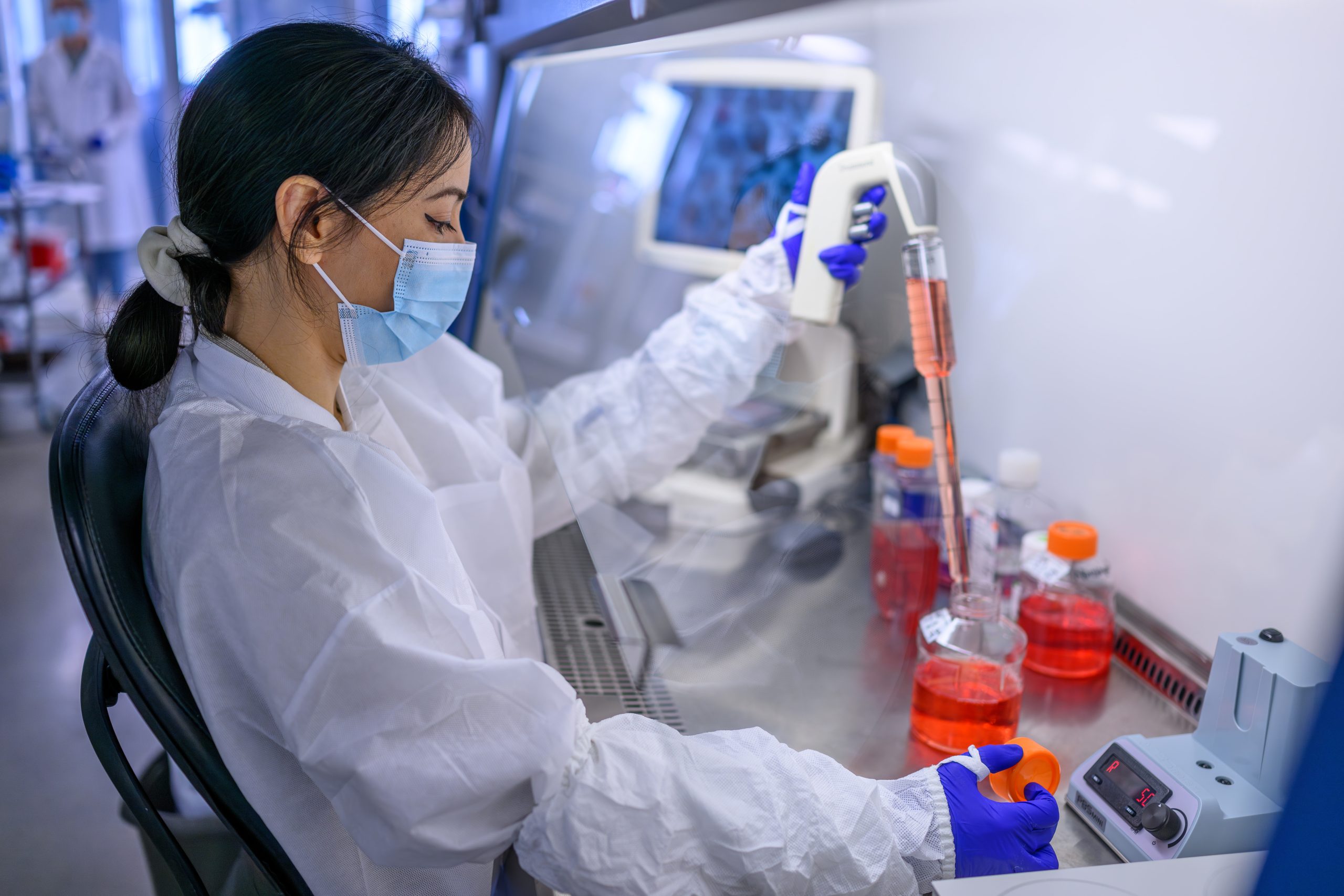 Lab technician researching regenerative medicine
