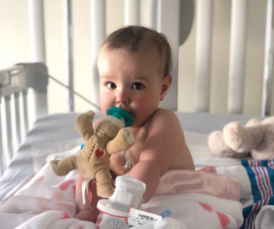 child in hospital setting