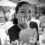 Woman smiling at event
