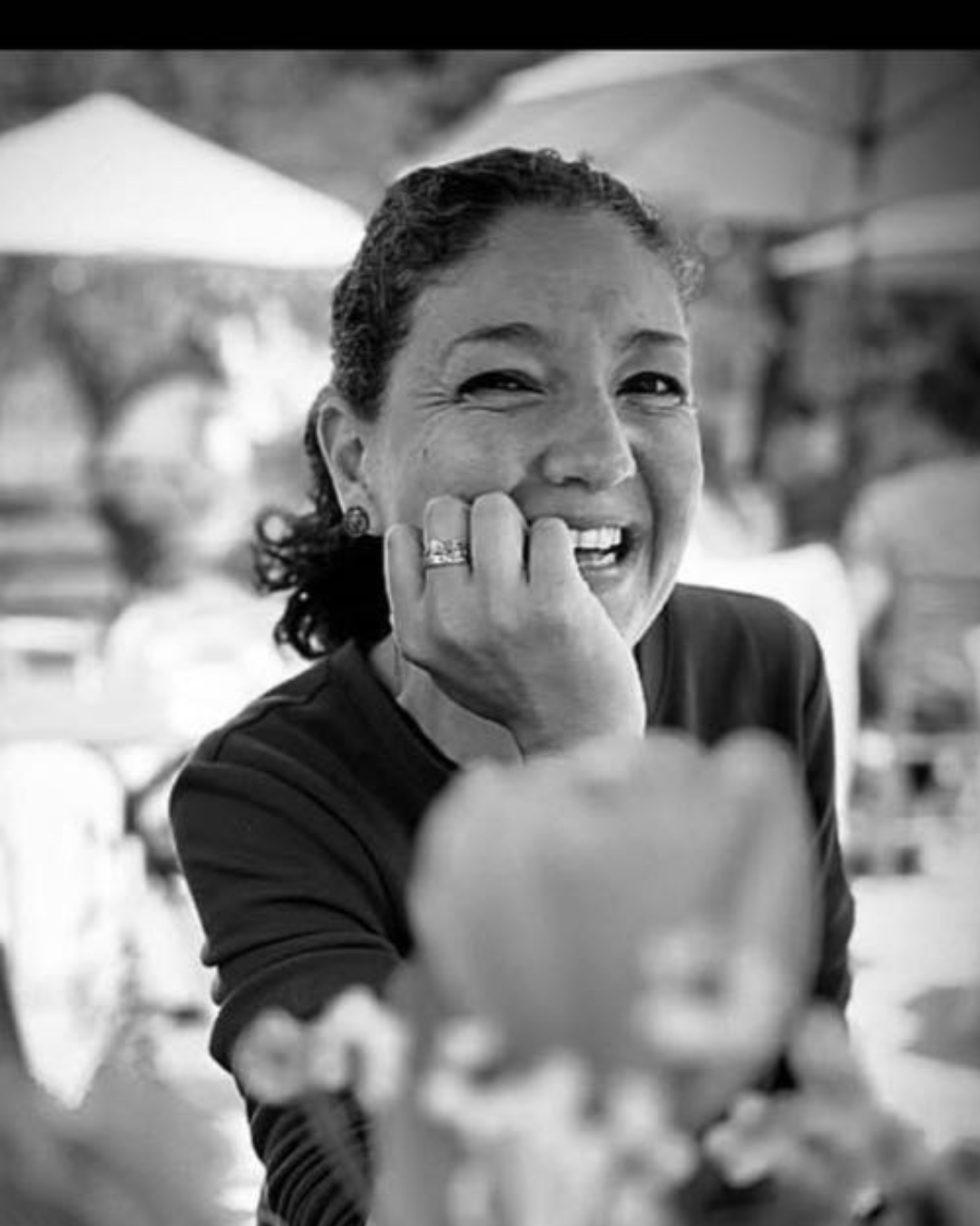 Woman smiling at event